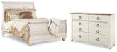 Hoover Furniture Outlet - Ashley Furniture - Willowton Queen Sleigh Bed and Dresser - Queen Sleigh Bed and Dresser - B267B67